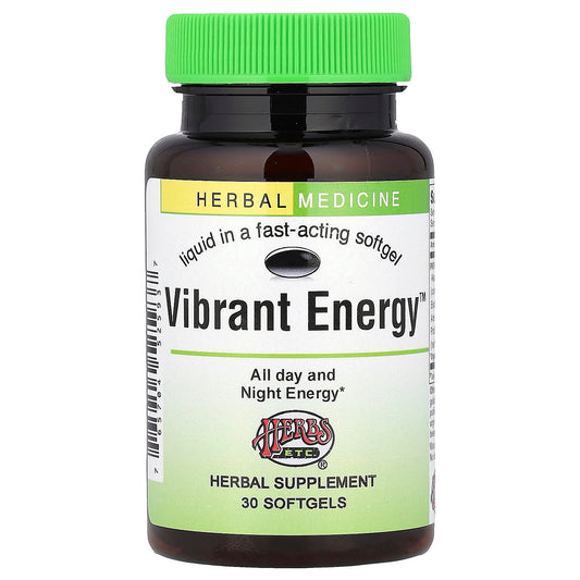 Herbs Etc. Vibrant Energy: All-Day Energy in 30 Softgels - Image 1
