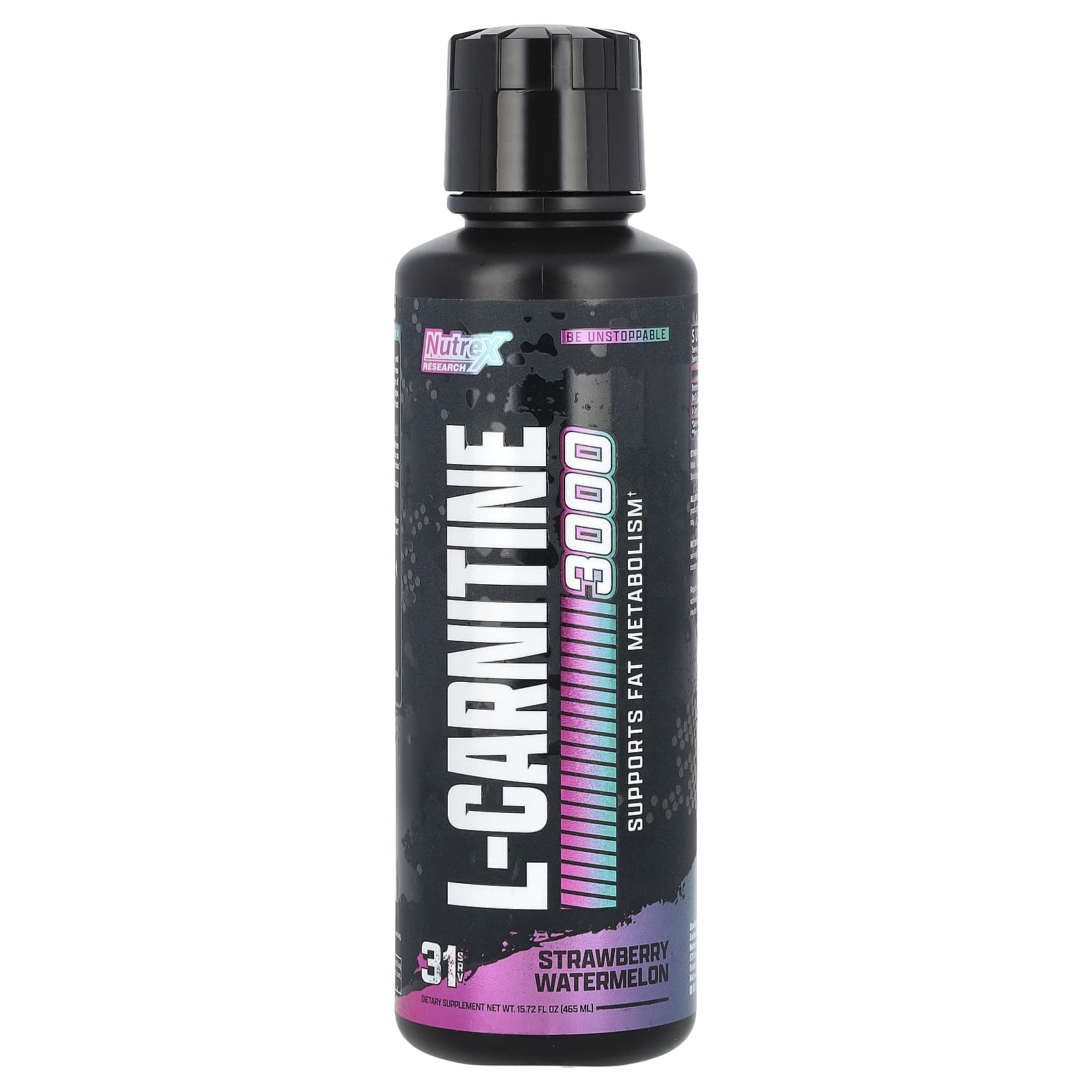 Nutrex Research, L-Carnitine 3000, Strawberry Watermelon, 15.72 fl oz (465 ml) - Image 1