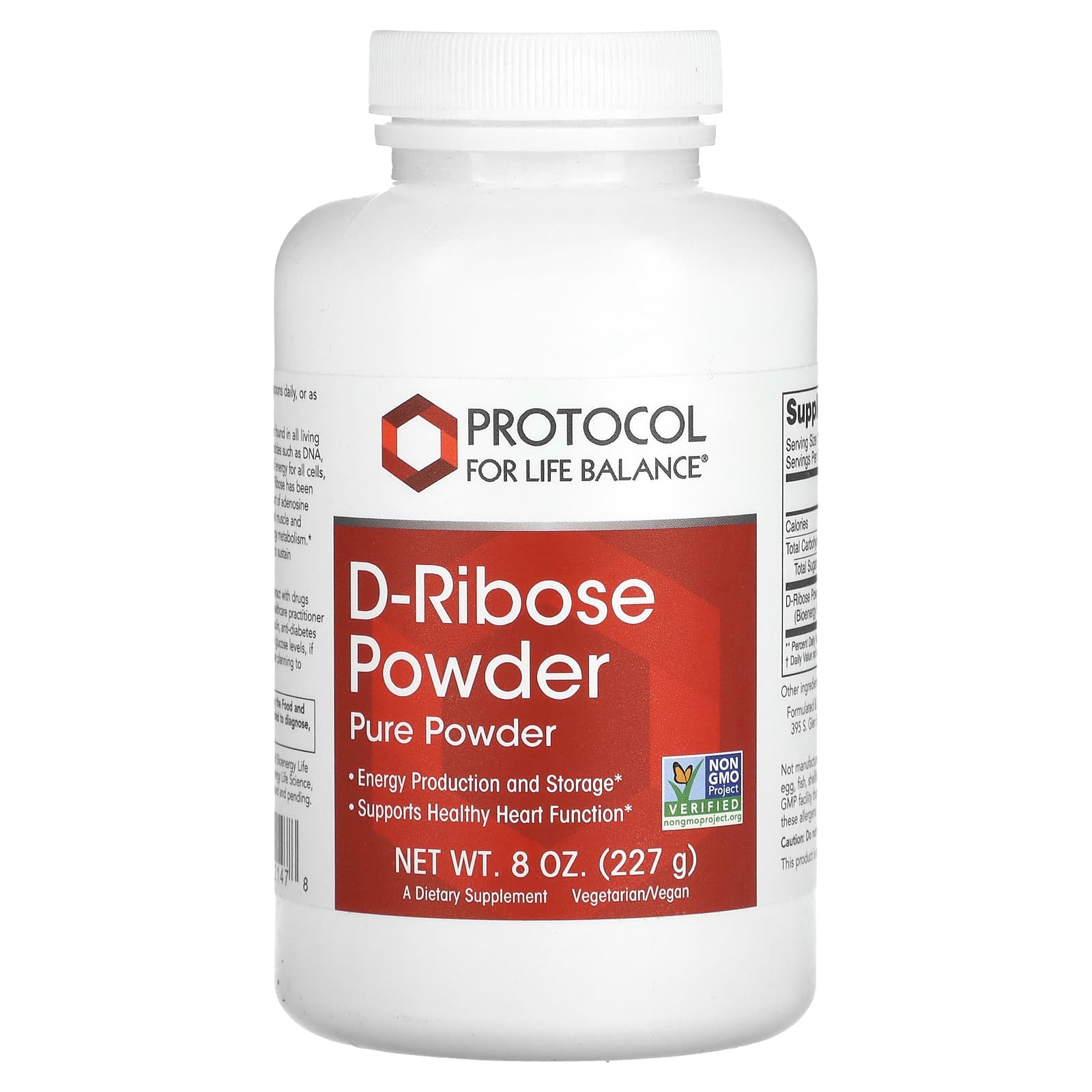 Protocol for Life Balance, D-Ribose Powder, 8 oz (227 g) - Image 1