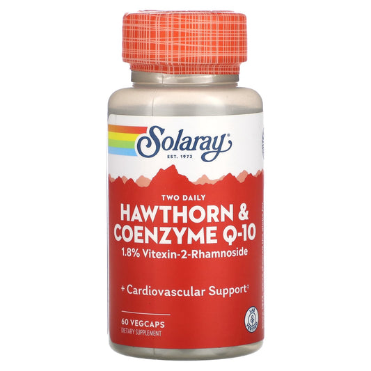 Solaray, Two Daily Hawthorn & Coenzyme Q-10, 60 VegCaps - Image 1