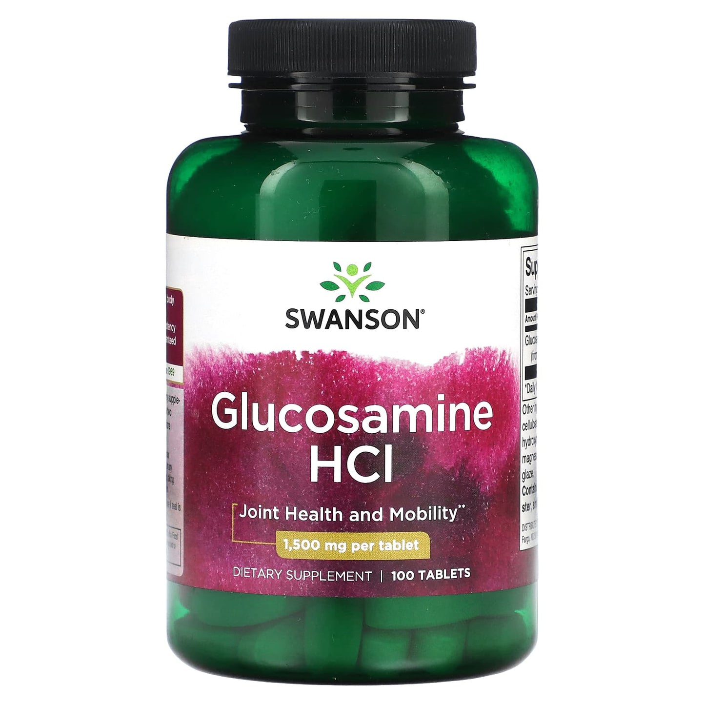 Swanson, Glucosamine HCl, 1,500 mg, 100 Tablets - Image 1