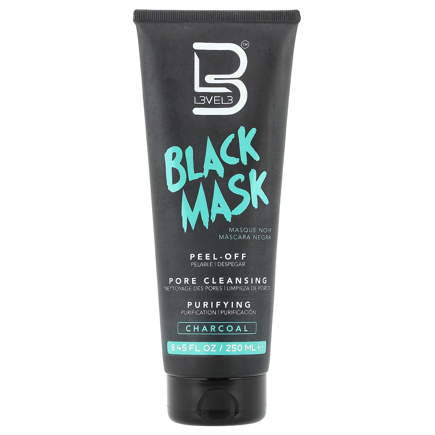 Level 3, Black Mask, Charcoal, 8.45 fl oz (250 ml) - Image 1