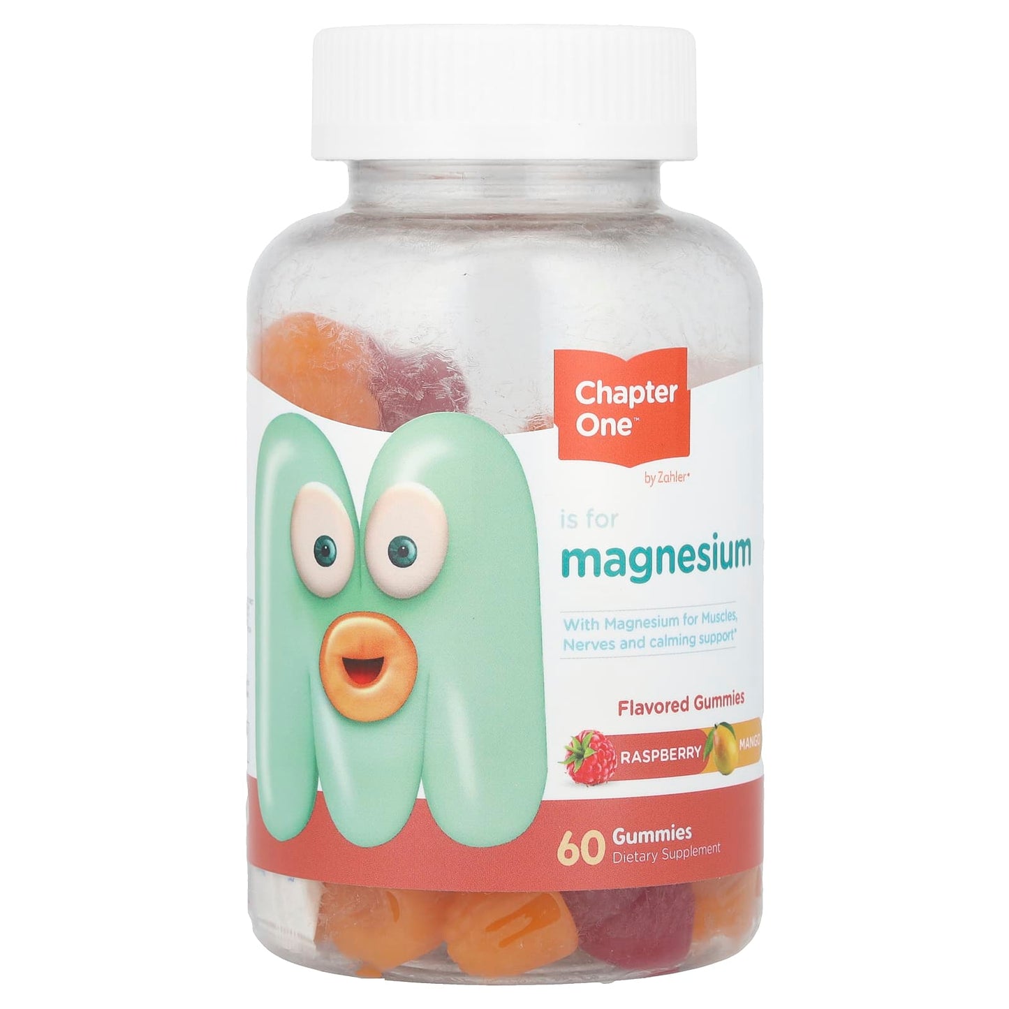 Raspberry Mango Magnesium Gummies by Chapter One - 50mg per Gummy - Image 1