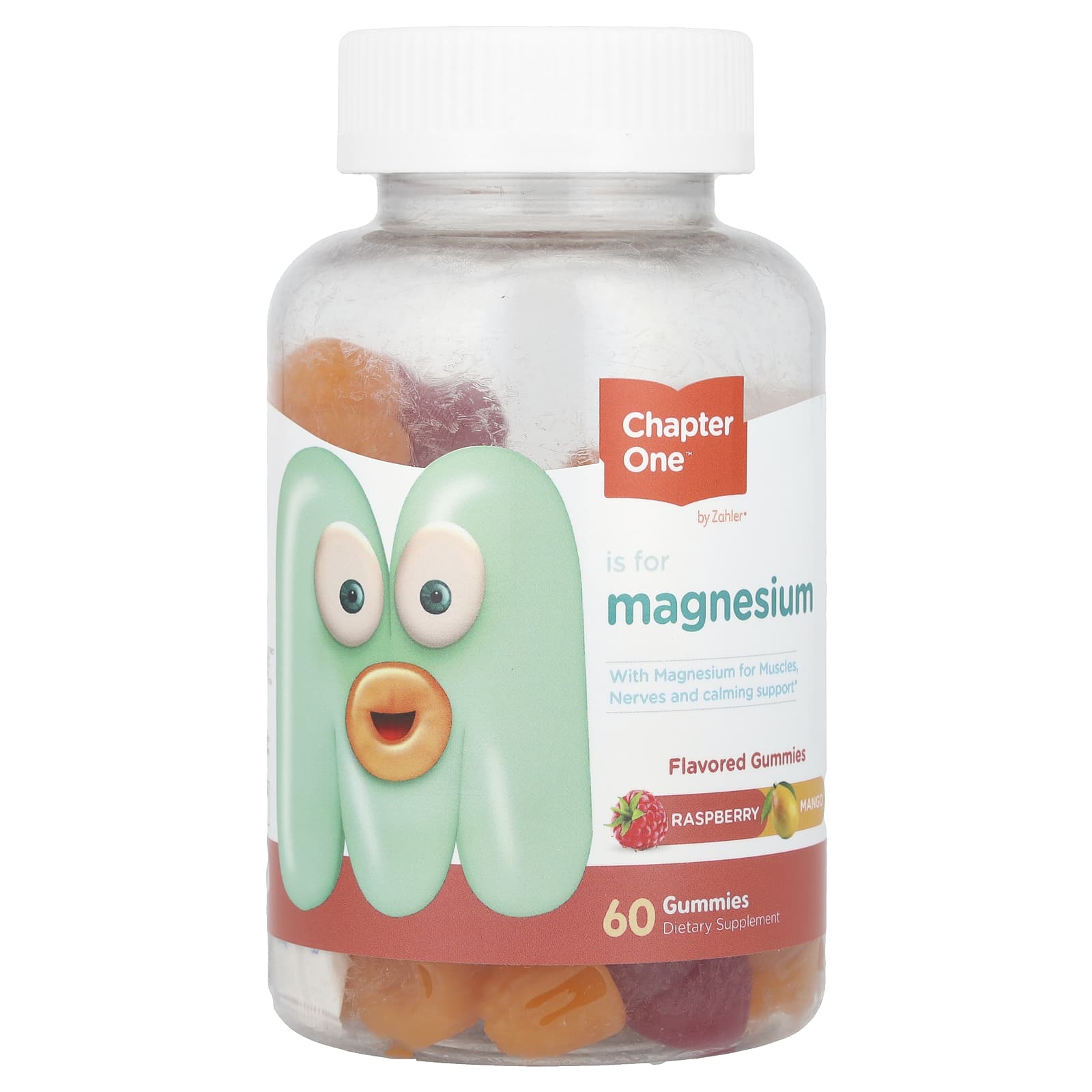 Raspberry Mango Magnesium Gummies by Chapter One - 50mg per Gummy - Image 1