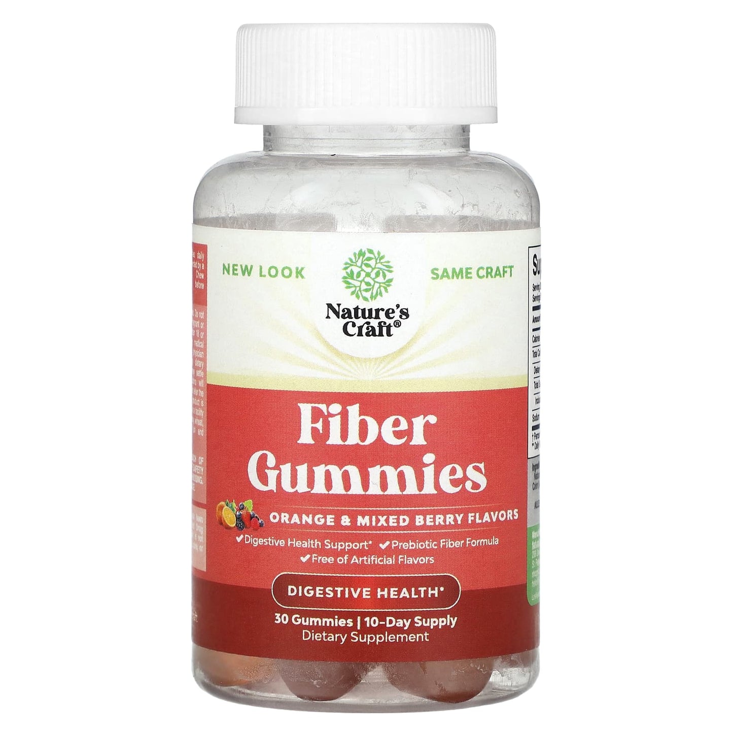 Nature's Craft, Fiber Gummies, Orange & Mixed Berry, 30 Gummies - Image 1