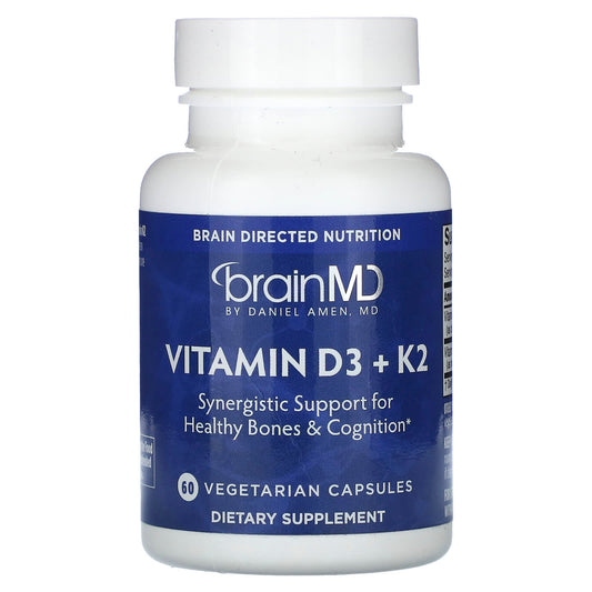 BrainMD Vitamin D3 + K2 for Strong Bones & Cognitive Support - Image 1