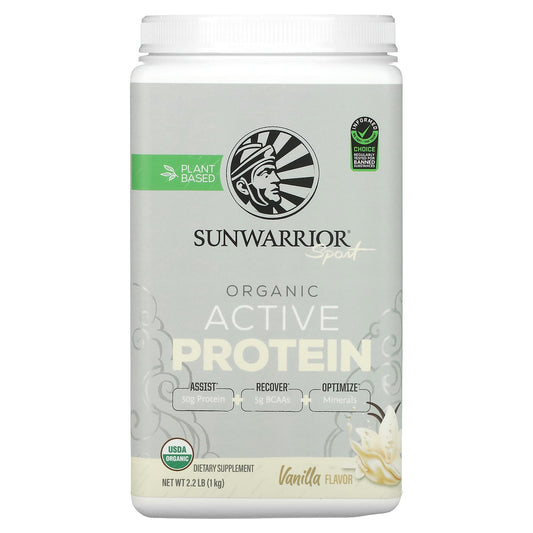 Sunwarrior, Sport, Organic Active Protein, Vanilla, 2.2 lb (1 kg) - Image 1