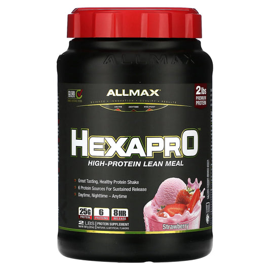 ALLMAX Hexapro High-Protein Lean Meal - Strawberry, 2 lbs - Image 1