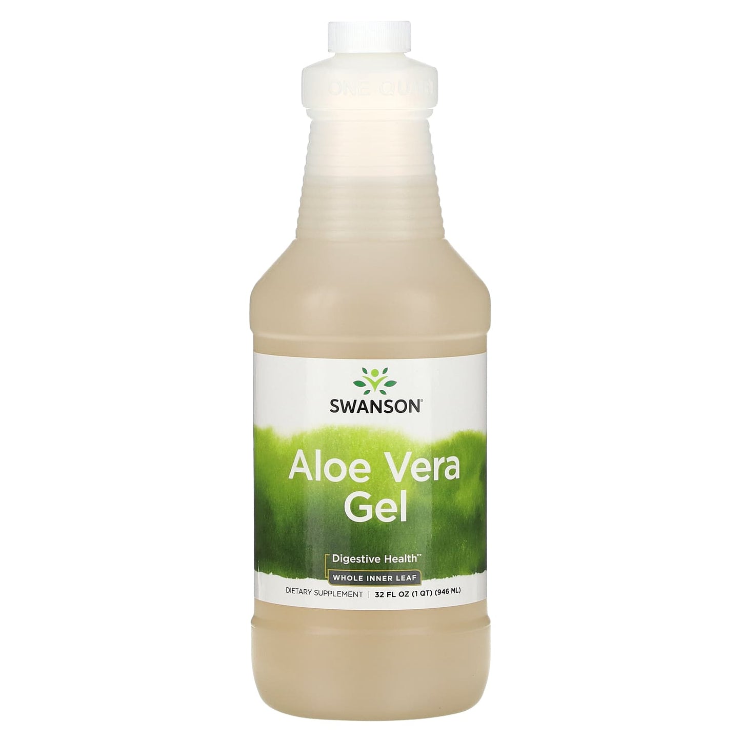 Swanson, Aloe Vera Gel, 10 g, 32 fl oz (946 ml) - Image 1