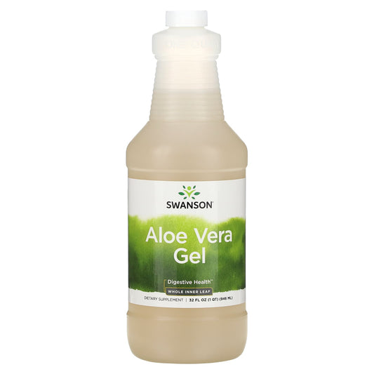 Swanson, Aloe Vera Gel, 10 g, 32 fl oz (946 ml) - Image 1