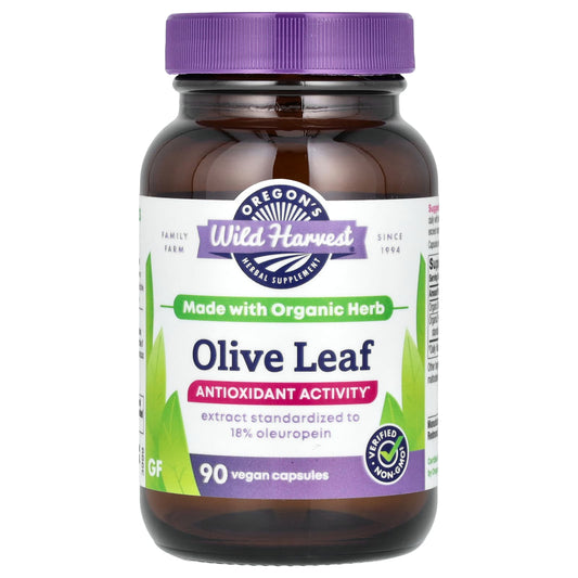 Oregon's Wild Harvest, Olive Leaf, 90 Vegan Capsules - Image 1