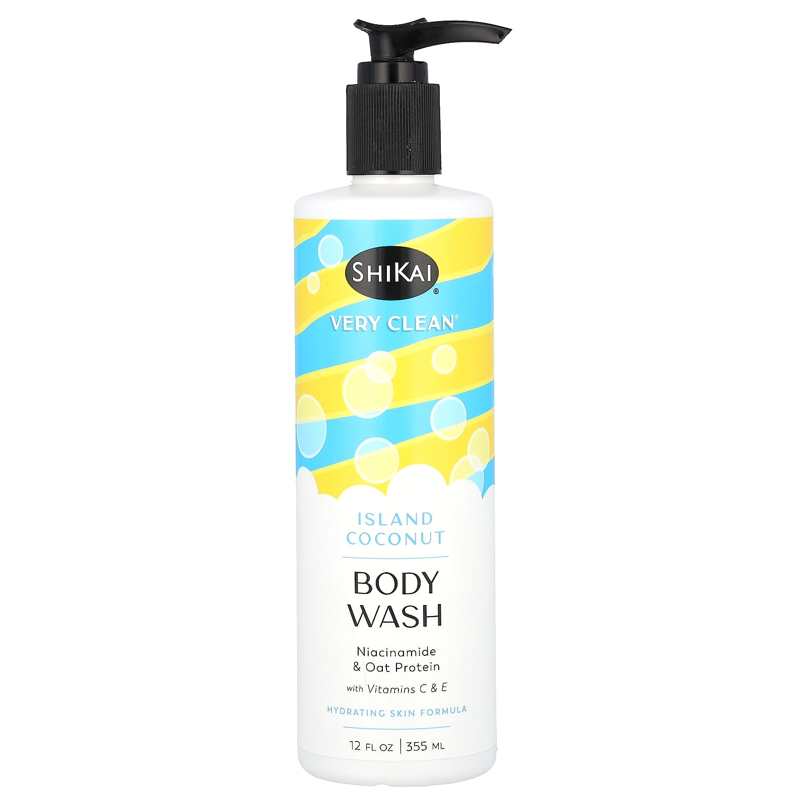 Shikai, Very Clean, Body Wash, Island Coconut, 12 fl oz (355 ml) - Image 1