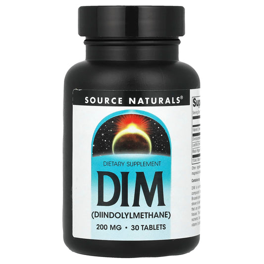 Source Naturals, DIM, 200 mg, 30 Tablets - Image 1