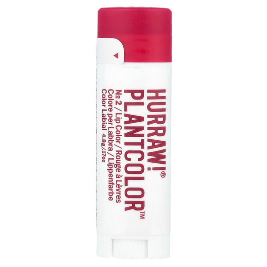 Hurraw! Balm PlantColor Lip Color, No 2 - Cruelty-Free, Vegan - Image 1