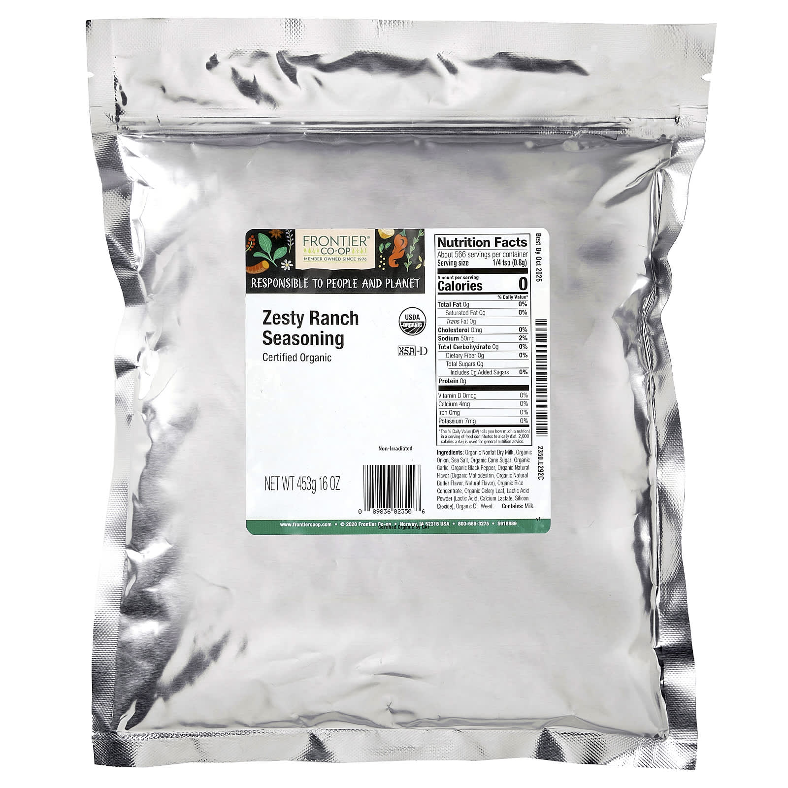 Organic Zesty Ranch Seasoning by Frontier Co-op - 16 oz - Image 2