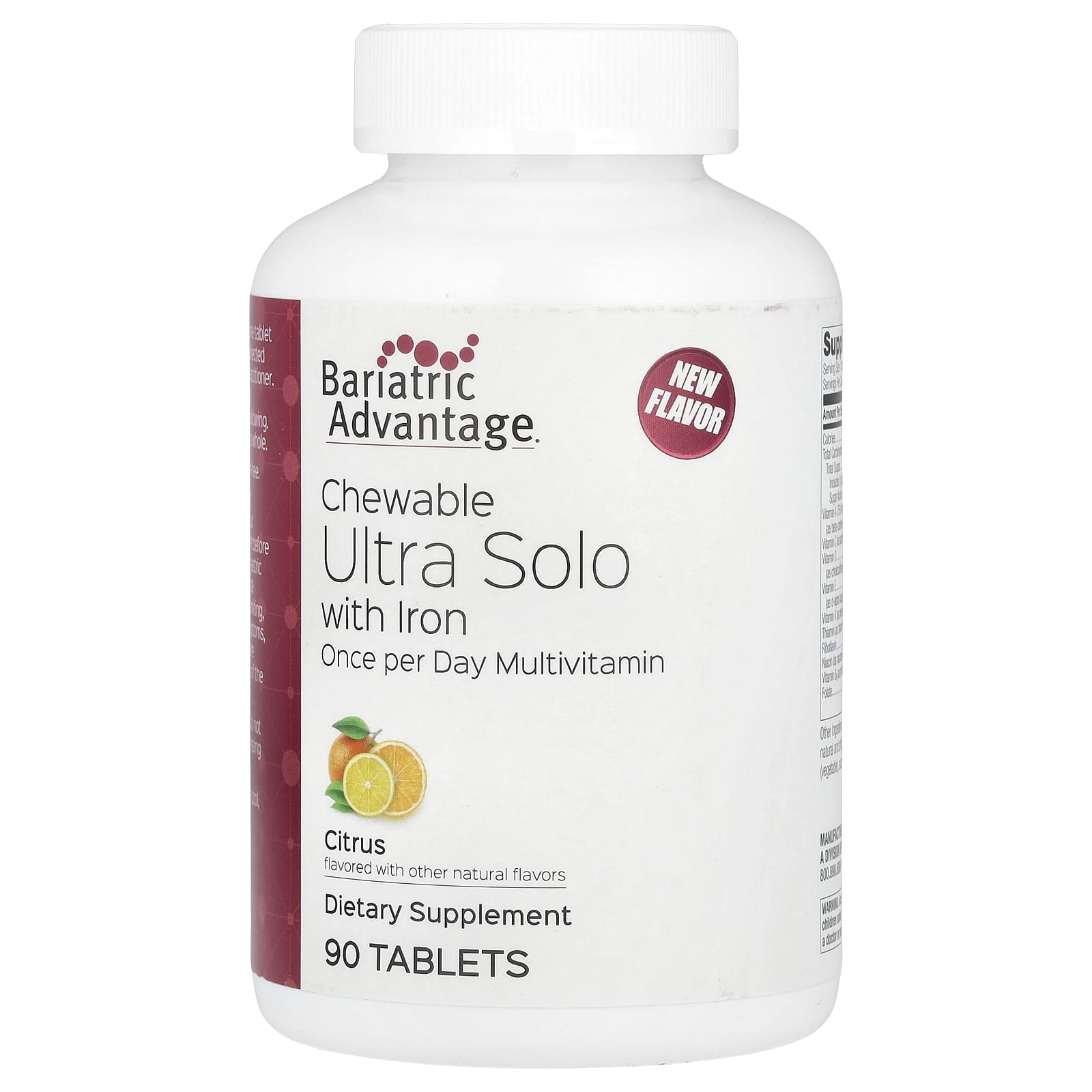 Bariatric Advantage Ultra Solo Multivitamin with Iron | 90 Tablets - Image 1
