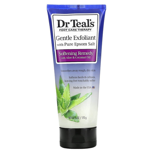 Dr. Teal's Gentle Exfoliating Foot Care Therapy with Epsom Salt, 6 oz - Image 1