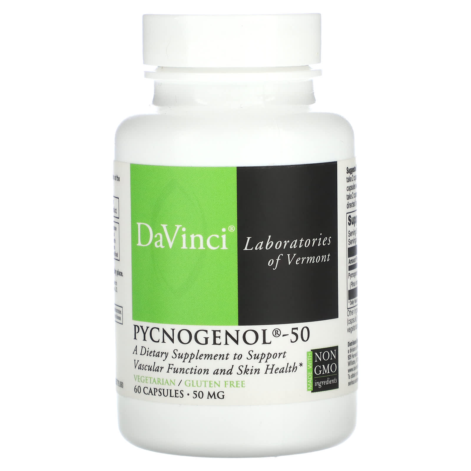 DaVinci Laboratories Pycnogenol-50 60 Capsules for Vascular Health - Image 1