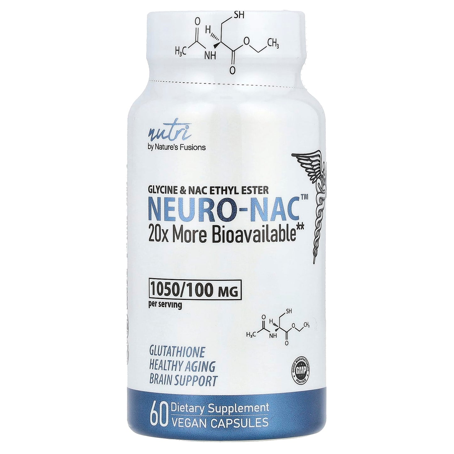 Nutri, NEURO-NAC™, Glycine & NAC Ethyl Ester, 60 Vegan Capsules - Image 1