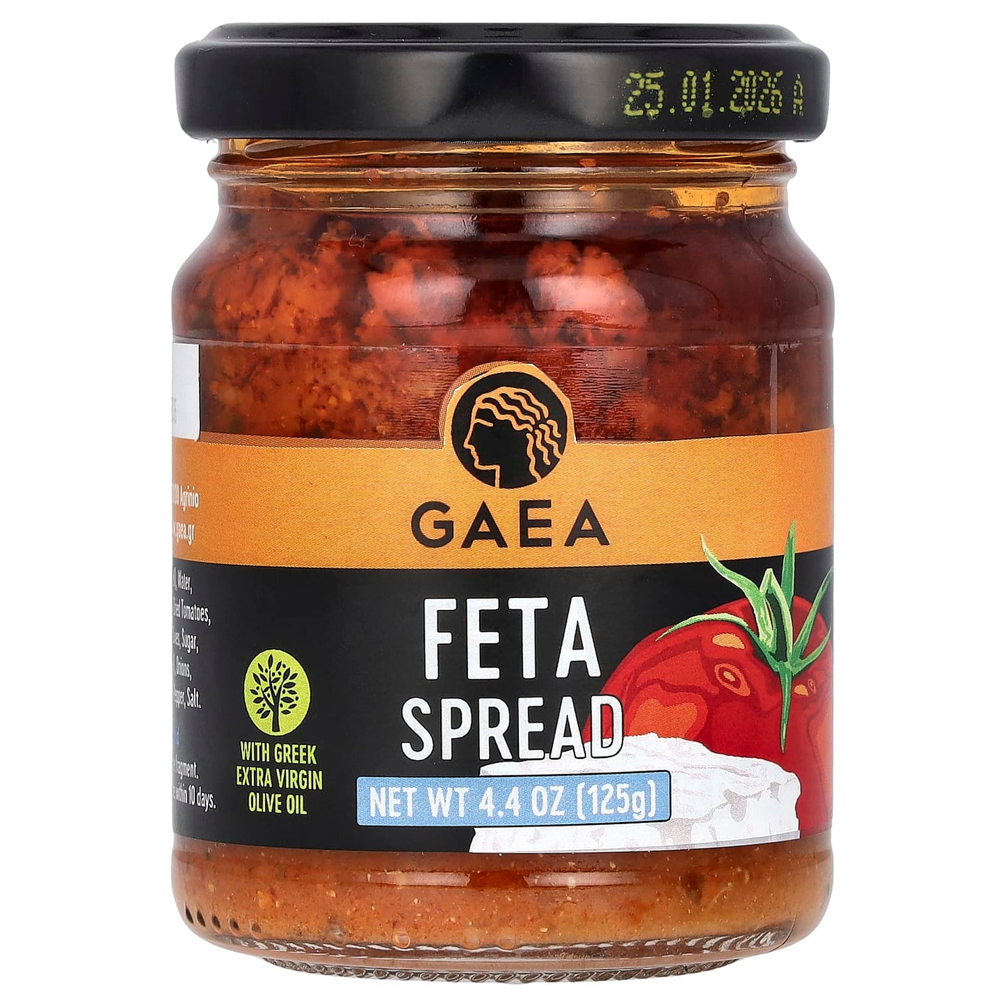 Tangy Gaea Greek Feta Spread, 4.4 oz, P.D.O. Certified, Delicious Dip - Image 1