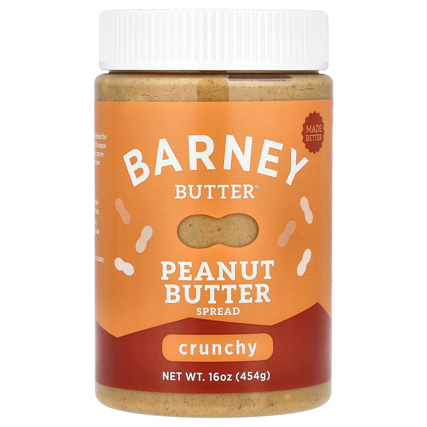 Barney Butter Crunchy Peanut Butter, 16 oz, Non-GMO, Vegan, Gluten-Free - Image 1