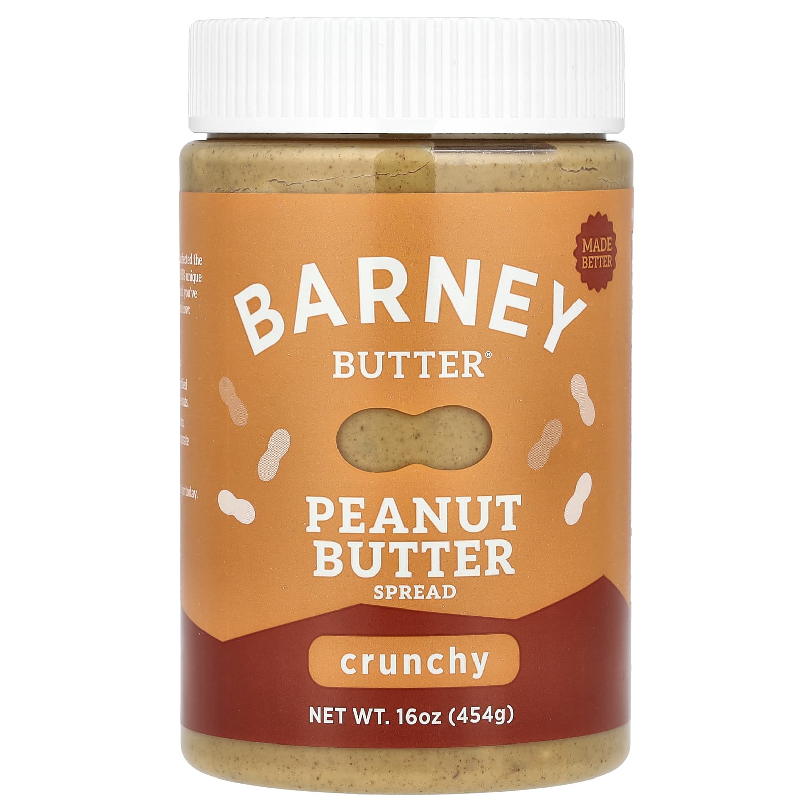Barney Butter Crunchy Peanut Butter, 16 oz, Non-GMO, Vegan, Gluten-Free - Image 1