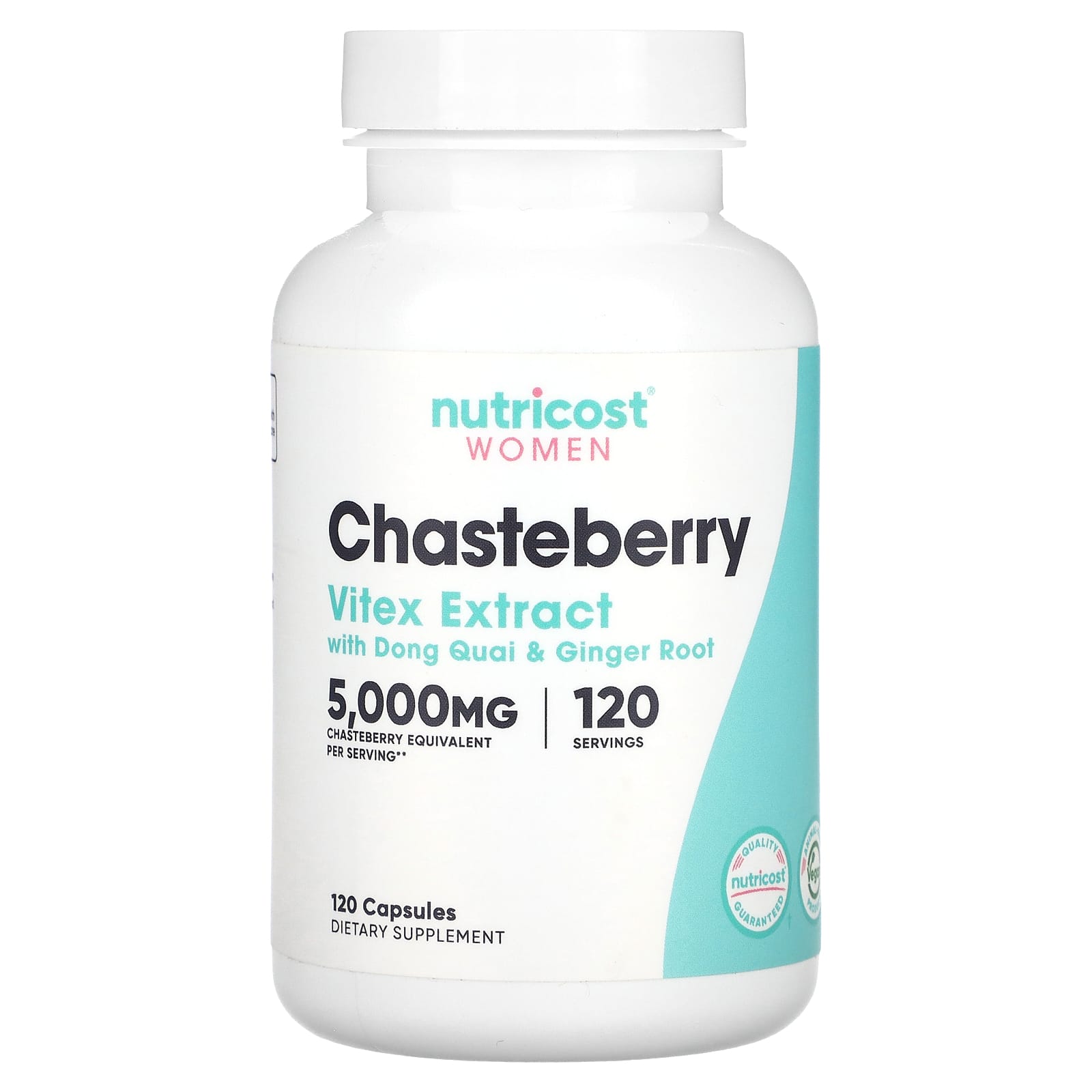 Nutricost, Women, Chasteberry with Dong Quai & Ginger Root, 5,000 mg, 120 Capsules - Image 1