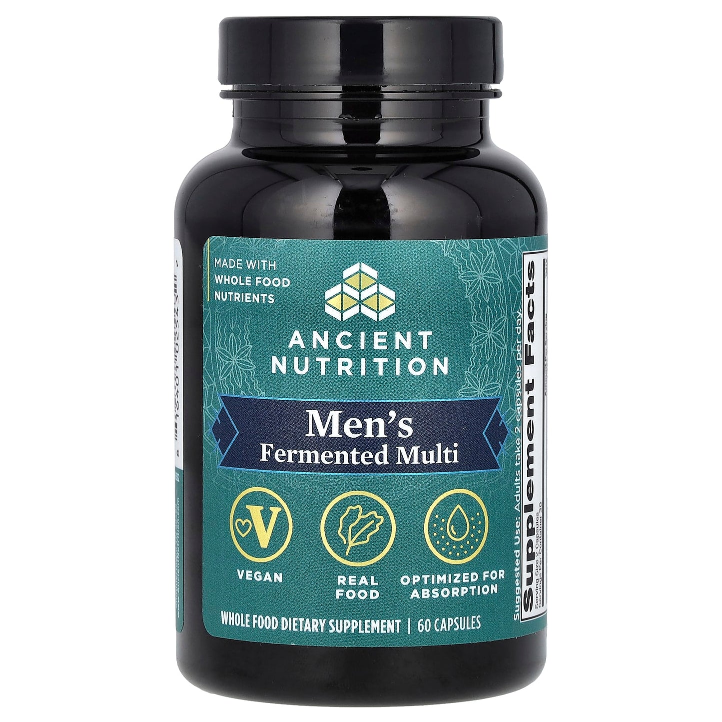 Ancient Nutrition Men's Fermented Multi Vitamins for Optimal Absorption 60 Capsules - Image 1