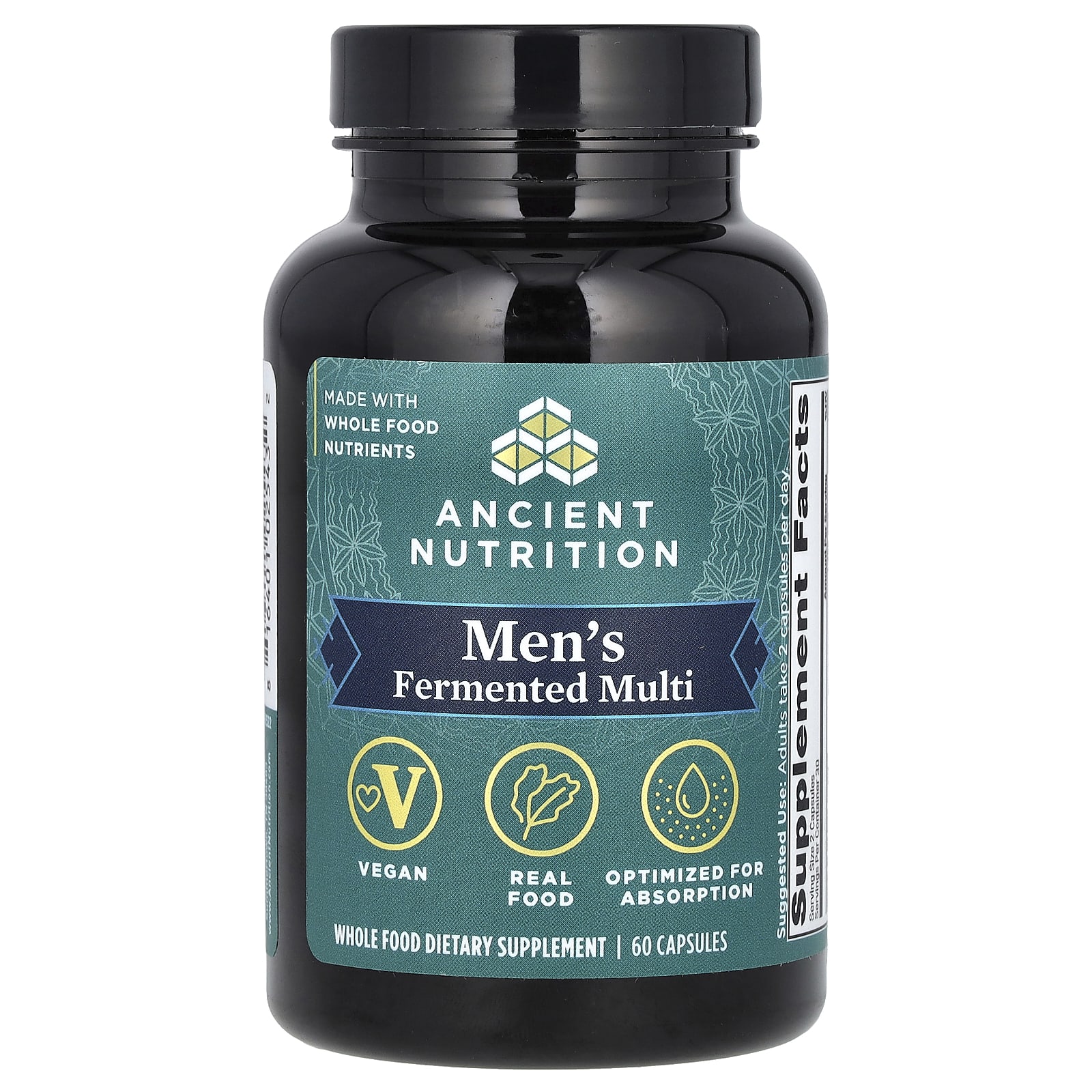 Ancient Nutrition Men's Fermented Multi Vitamins for Optimal Absorption 60 Capsules - Image 1