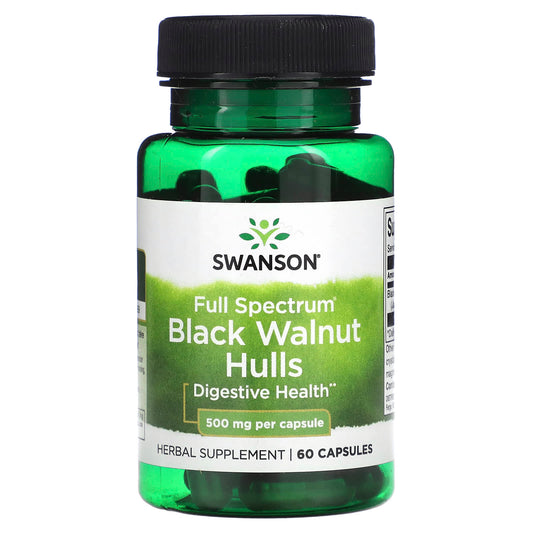 Swanson, Full Spectrum Black Walnut Hulls, 500 mg, 60 Capsules - Image 1