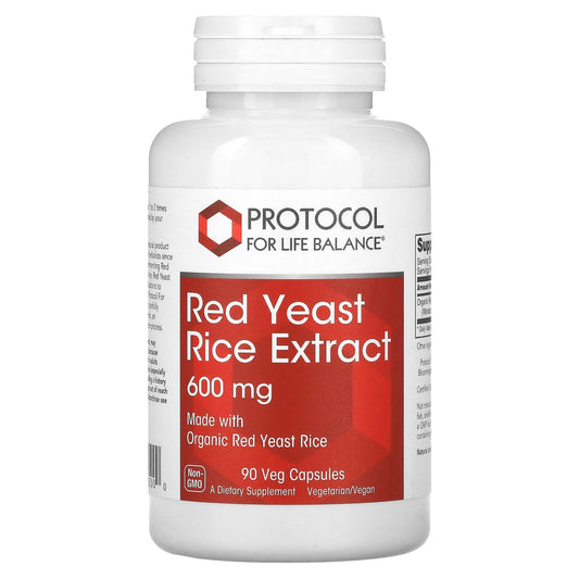 Protocol for Life Balance, Red Yeast Rice Extract, 600 mg, 90 Veg Capsules - Image 1