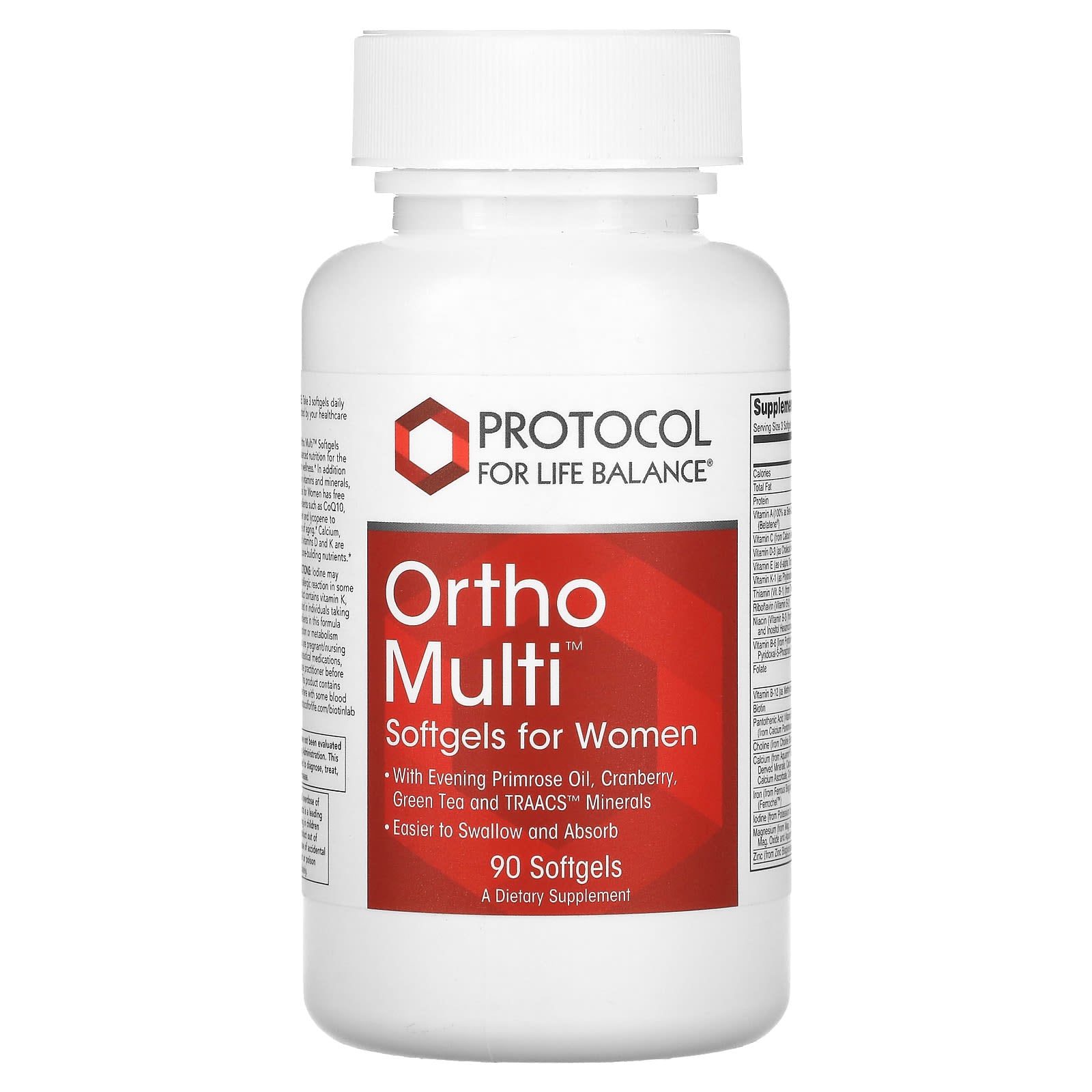 Protocol for Life Balance, Ortho Multi for Women, 90 Softgels - Image 1
