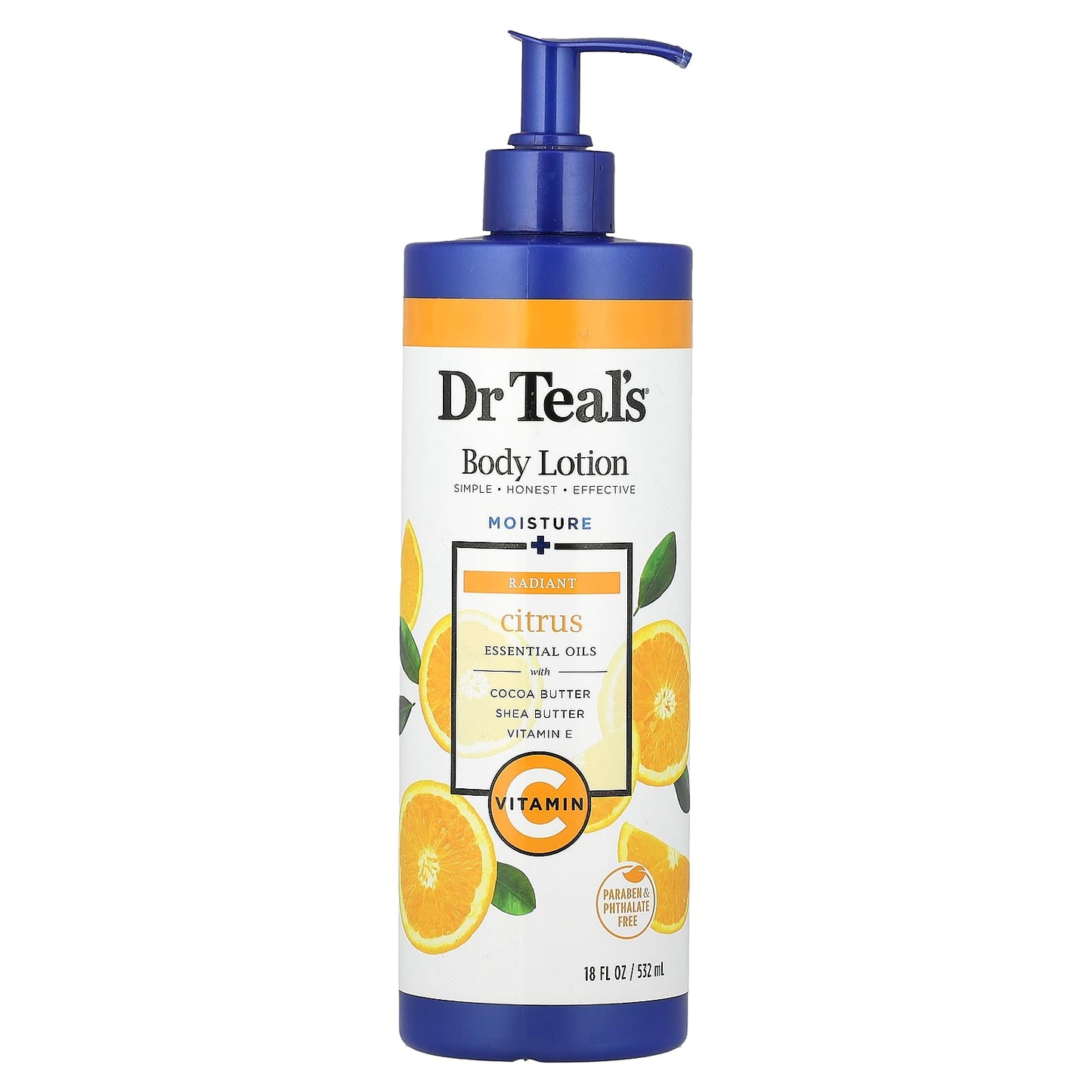 Dr. Teal's Radiant Body Lotion, Citrus, 18 fl oz (532 ml) - Image 1