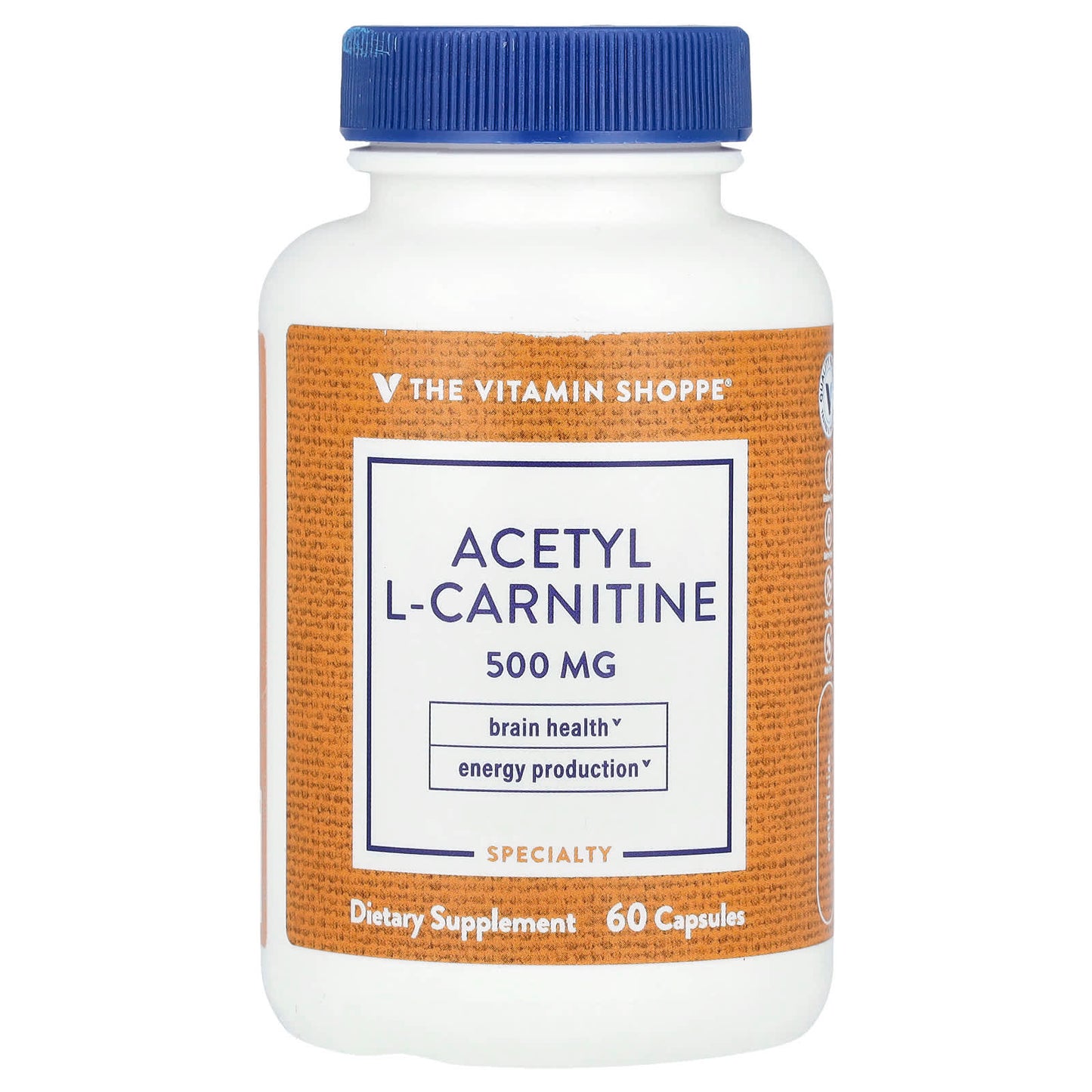 The Vitamin Shoppe, Acetyl L-Carnitine, 500 mg, 60 Capsules - Image 1