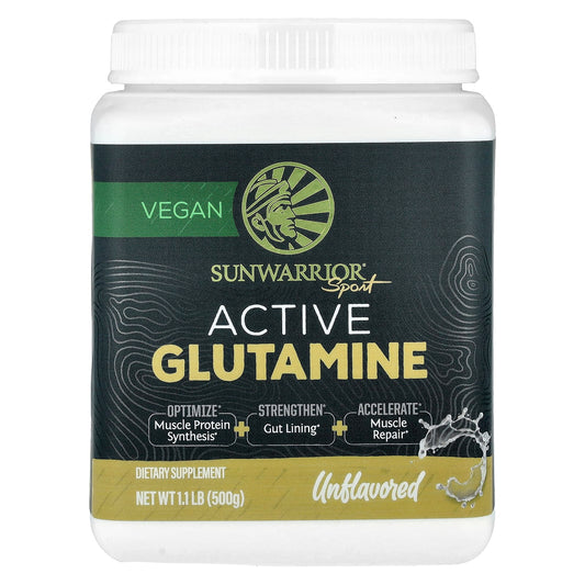 Sunwarrior, Sport, Active Glutamine, Unflavored , 1.1 lbs (500 g) - Image 1