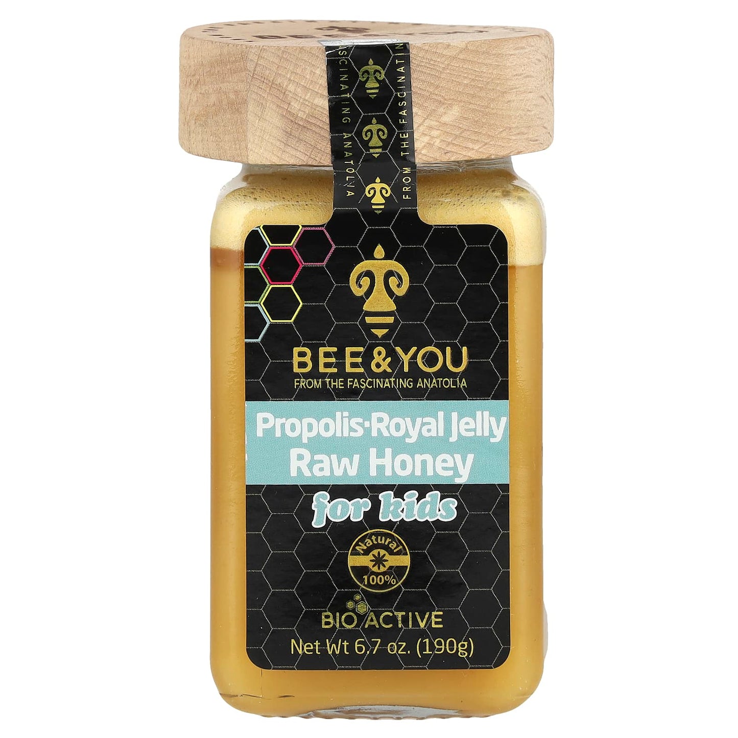 Bee&You, Raw Honey, Propolis Royal Jelly, For Kids, 6.7 oz (190 g)