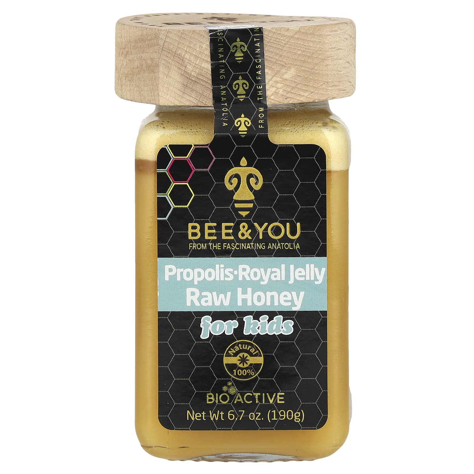 Bee&You, Raw Honey, Propolis Royal Jelly, For Kids, 6.7 oz (190 g)