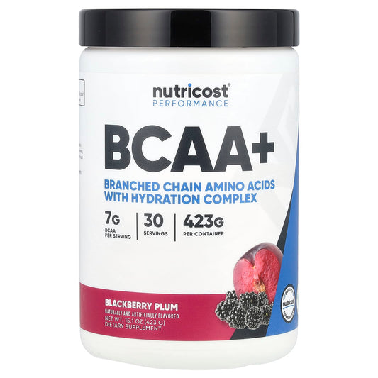 Nutricost, Performance, BCAA+, Blackberry Plum , 15.1 oz (423 g) - Image 1