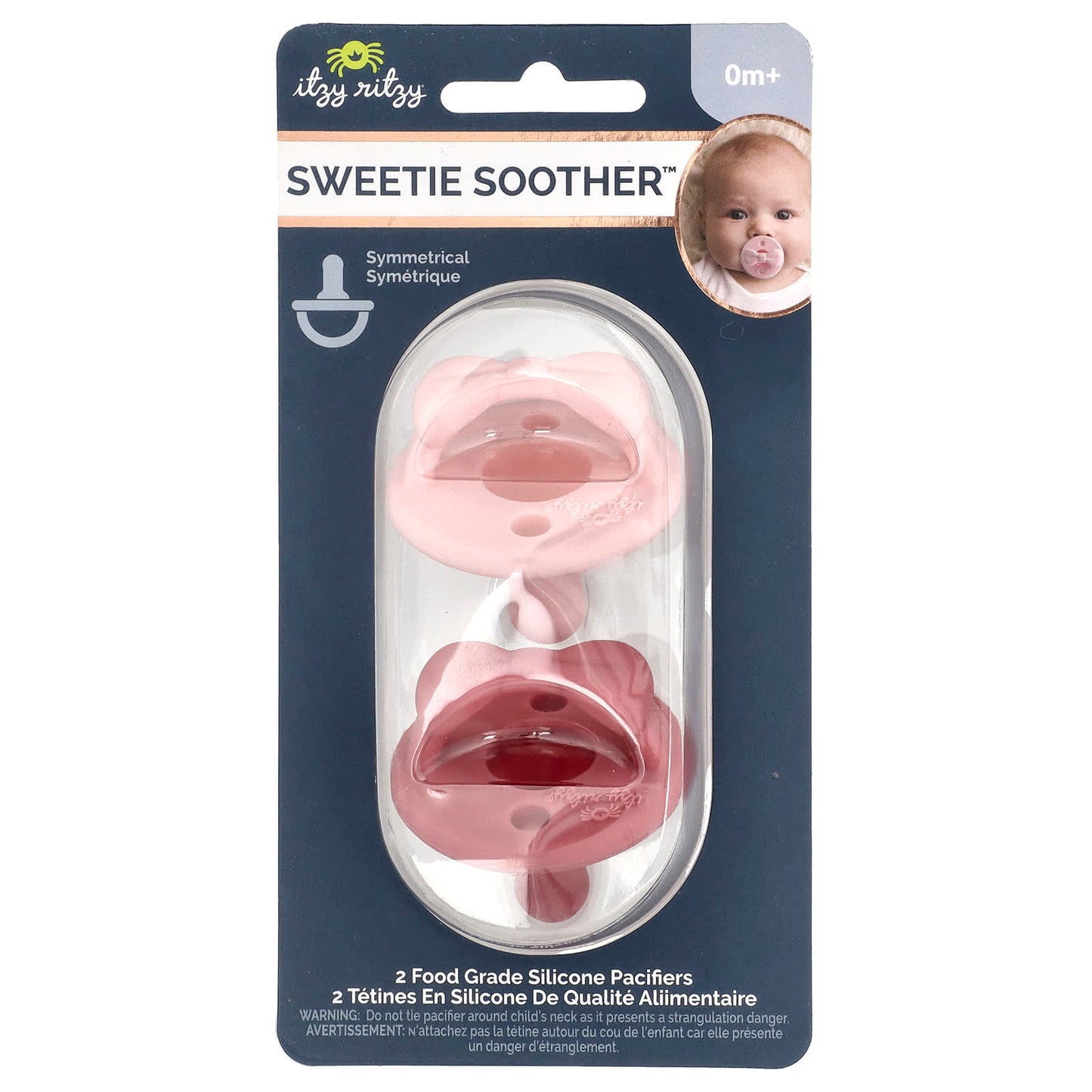 itzy ritzy Sweetie Soother Food Grade Silicone Pacifiers for 0+ Months - Image 1