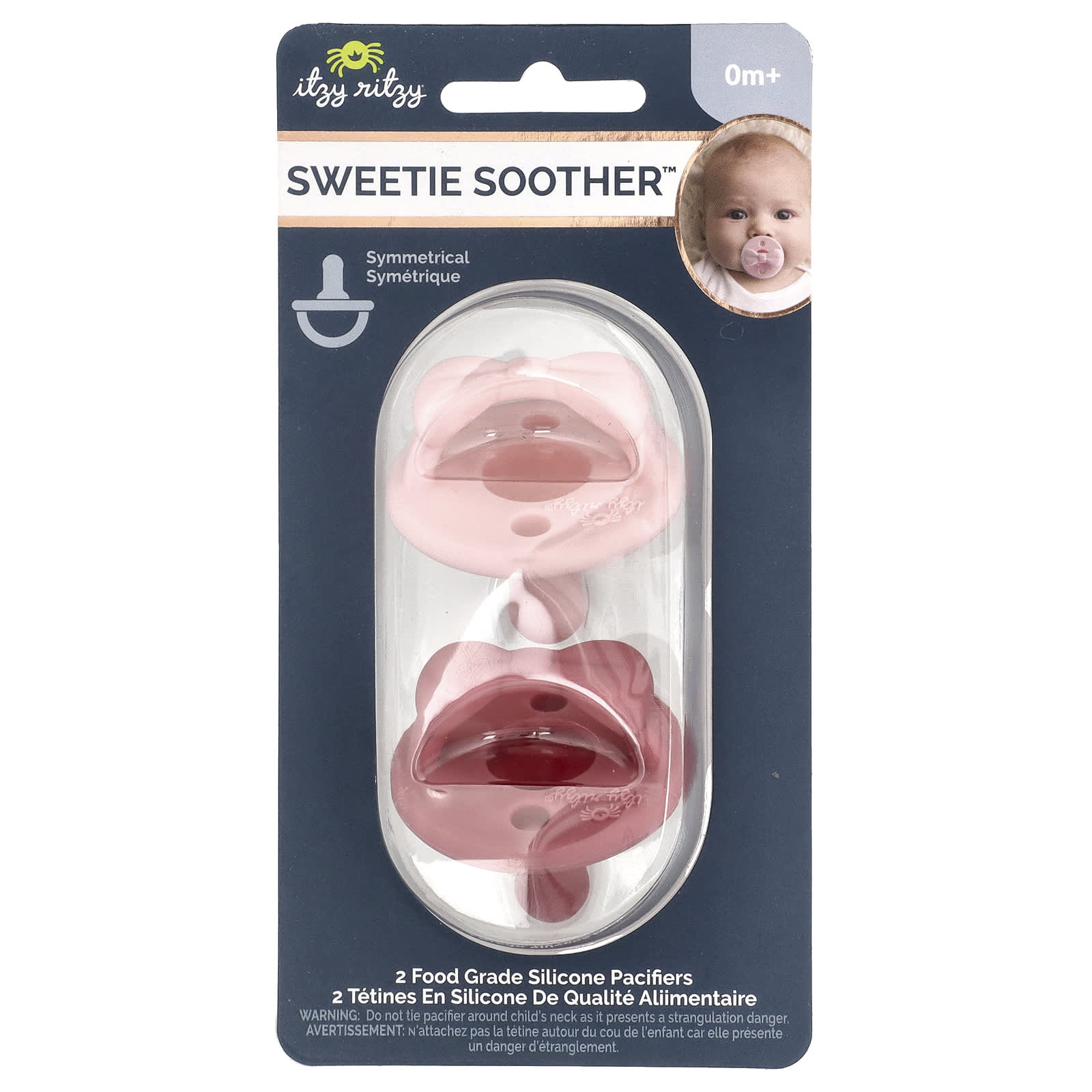 itzy ritzy Sweetie Soother Food Grade Silicone Pacifiers for 0+ Months - Image 1