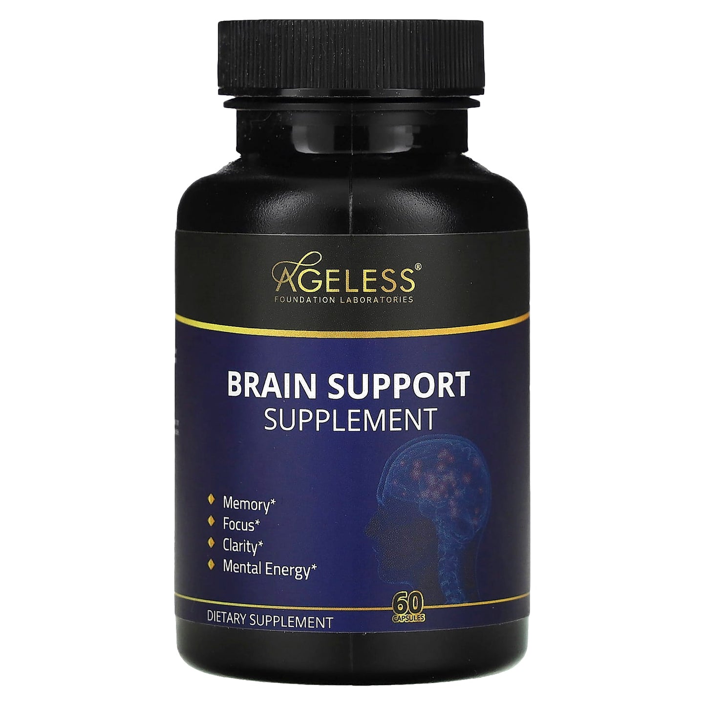 Support Brain Health with Ageless Foundation's Proven 60 Capsules - Image 1