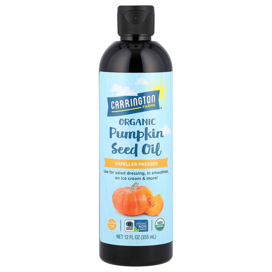 Organic Pumpkin Seed Oil by Carrington Farms - 12 fl oz (355 ml) - Image 1