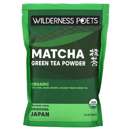 Wilderness Poets, Organic Matcha Green Tea Powder, 12 oz (340 g) - Image 1