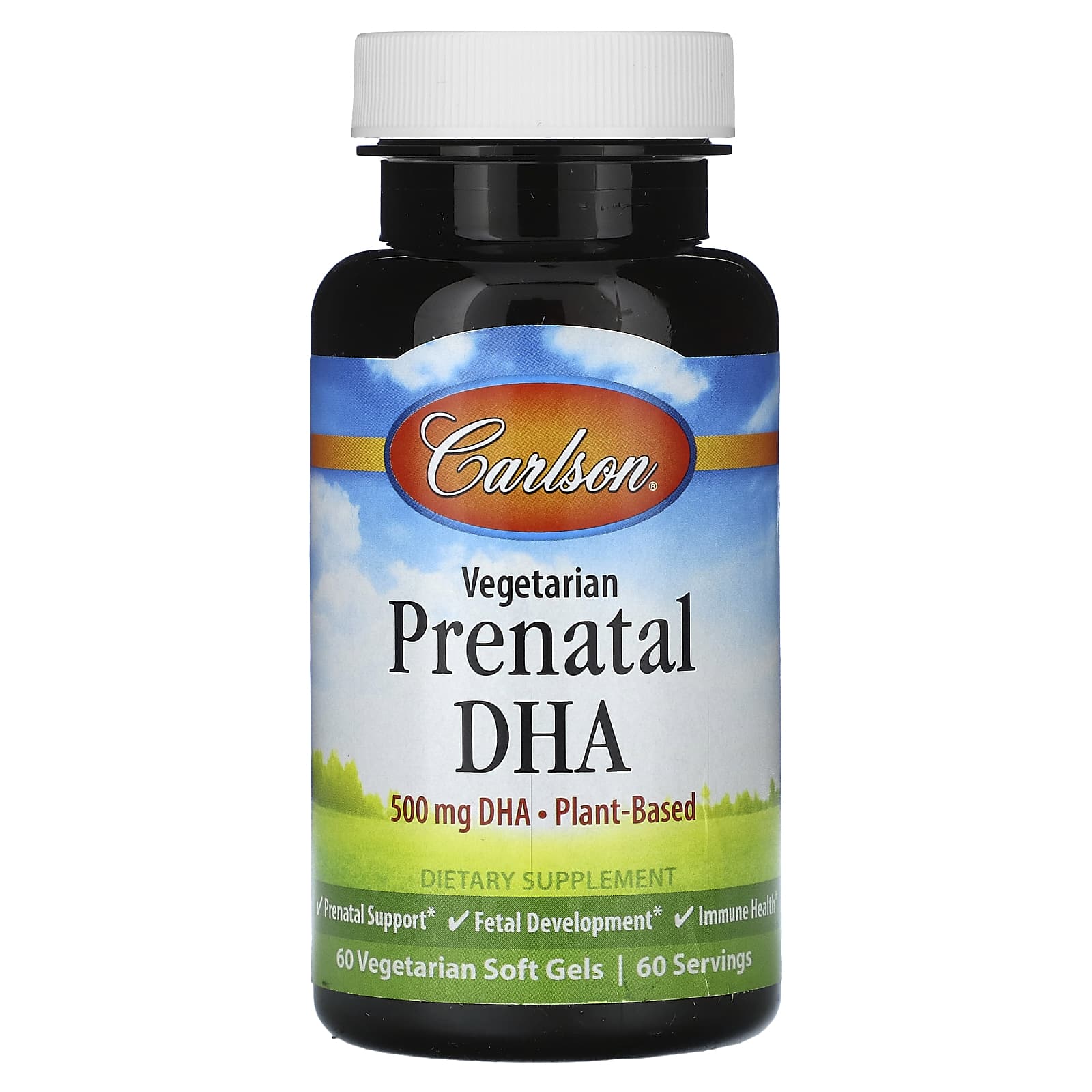 Carlson Vegetarian Prenatal DHA 500mg for Healthy Pregnancy and Baby Development - Image 1