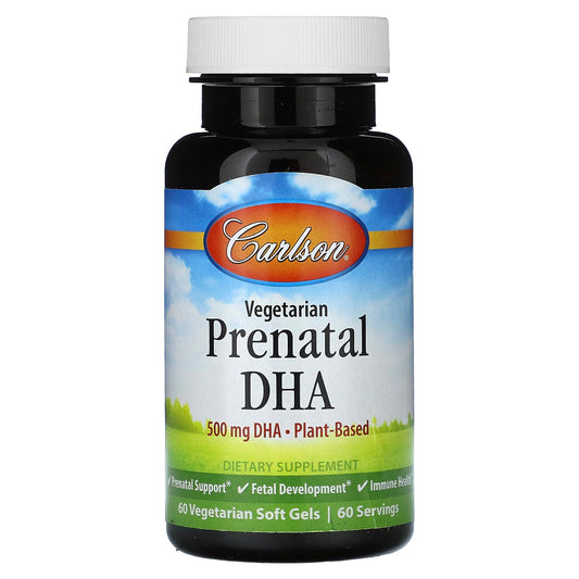 Carlson Vegetarian Prenatal DHA 500mg for Healthy Pregnancy and Baby Development - Image 1