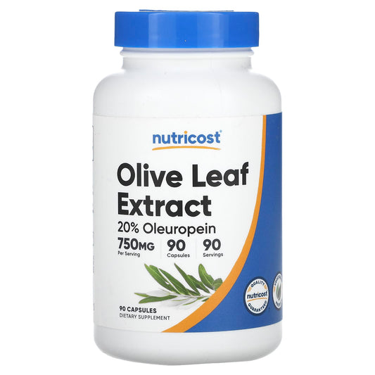 Nutricost, Olive Leaf Extract, 750 mg, 90 Capsules - Image 1