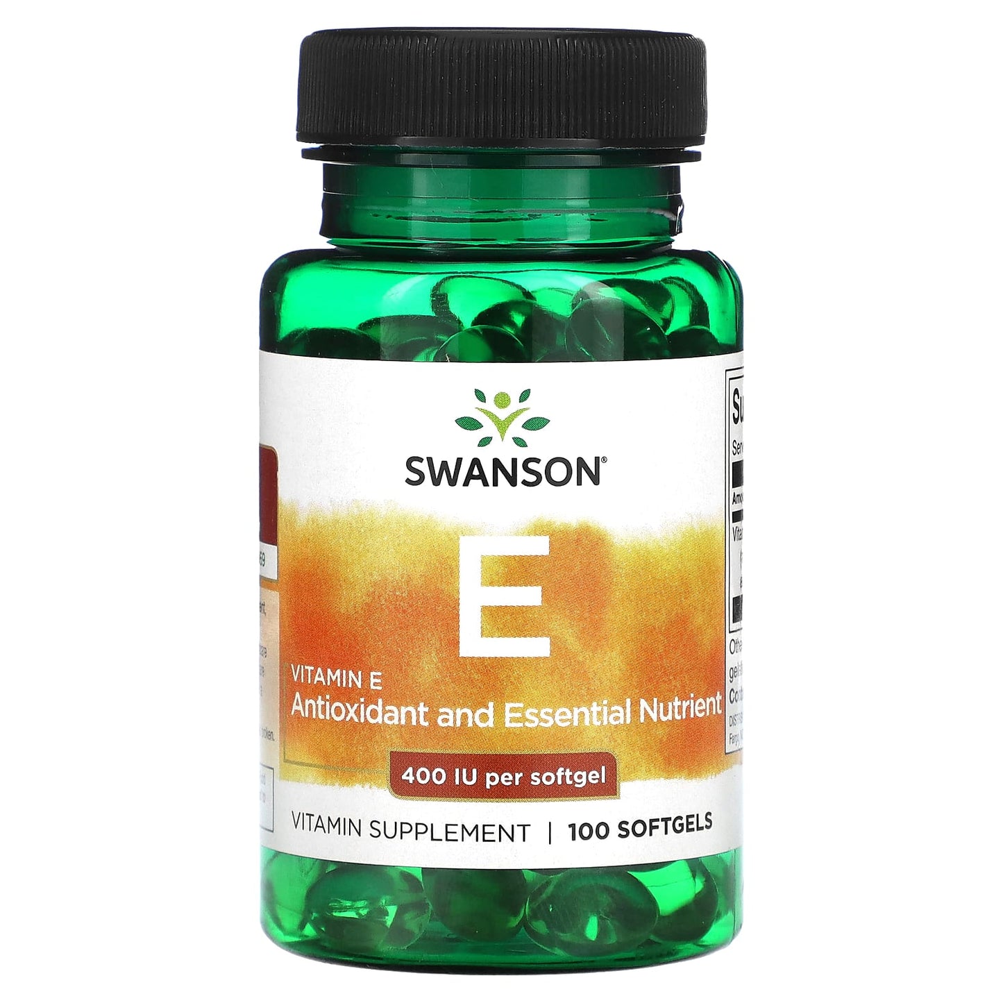 Swanson, Vitamin E, 400 IU, 100 Softgels - Image 1