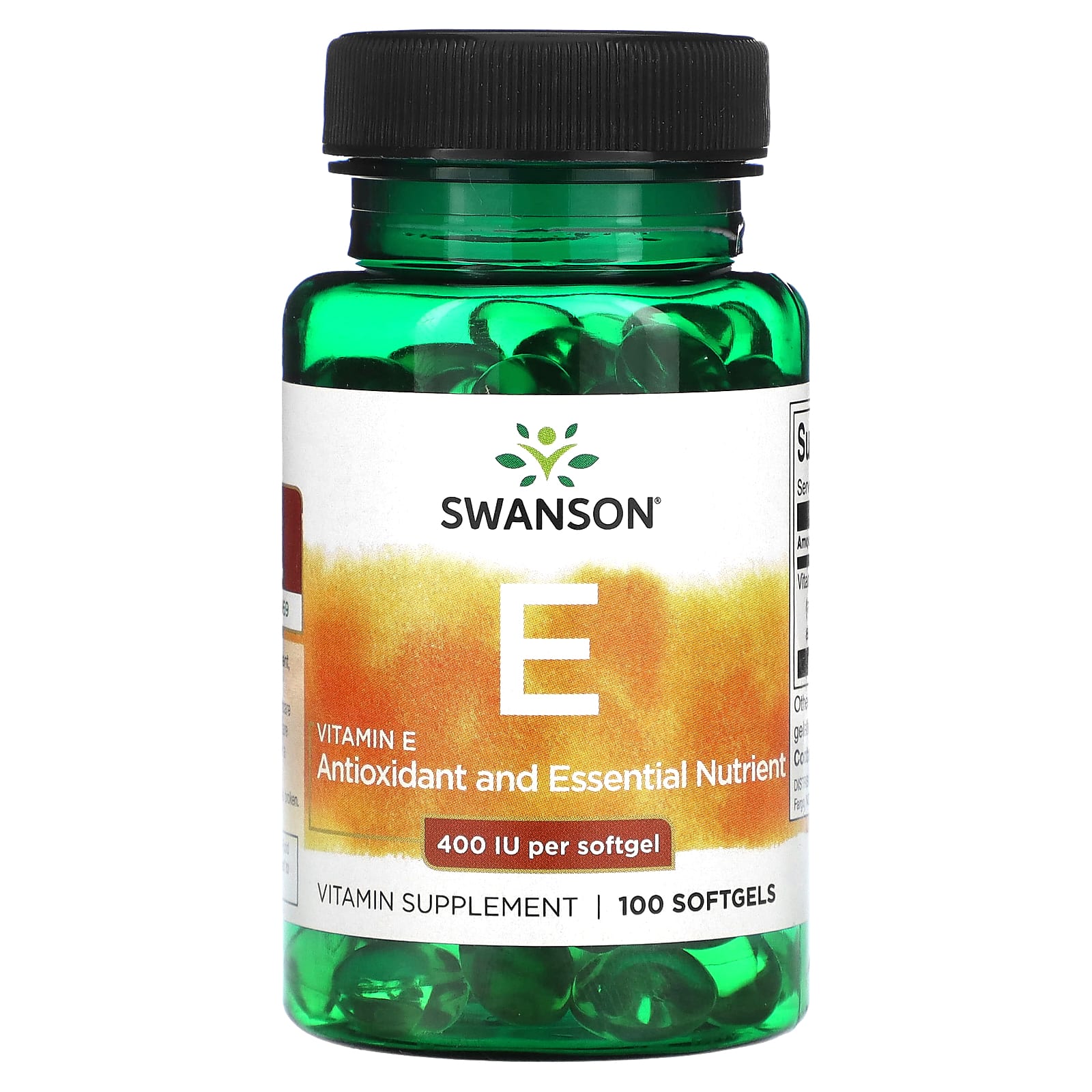 Swanson, Vitamin E, 400 IU, 100 Softgels - Image 1