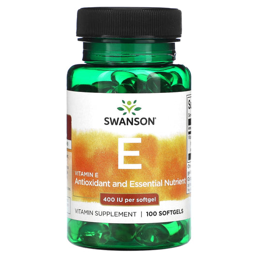 Swanson, Vitamin E, 400 IU, 100 Softgels - Image 1