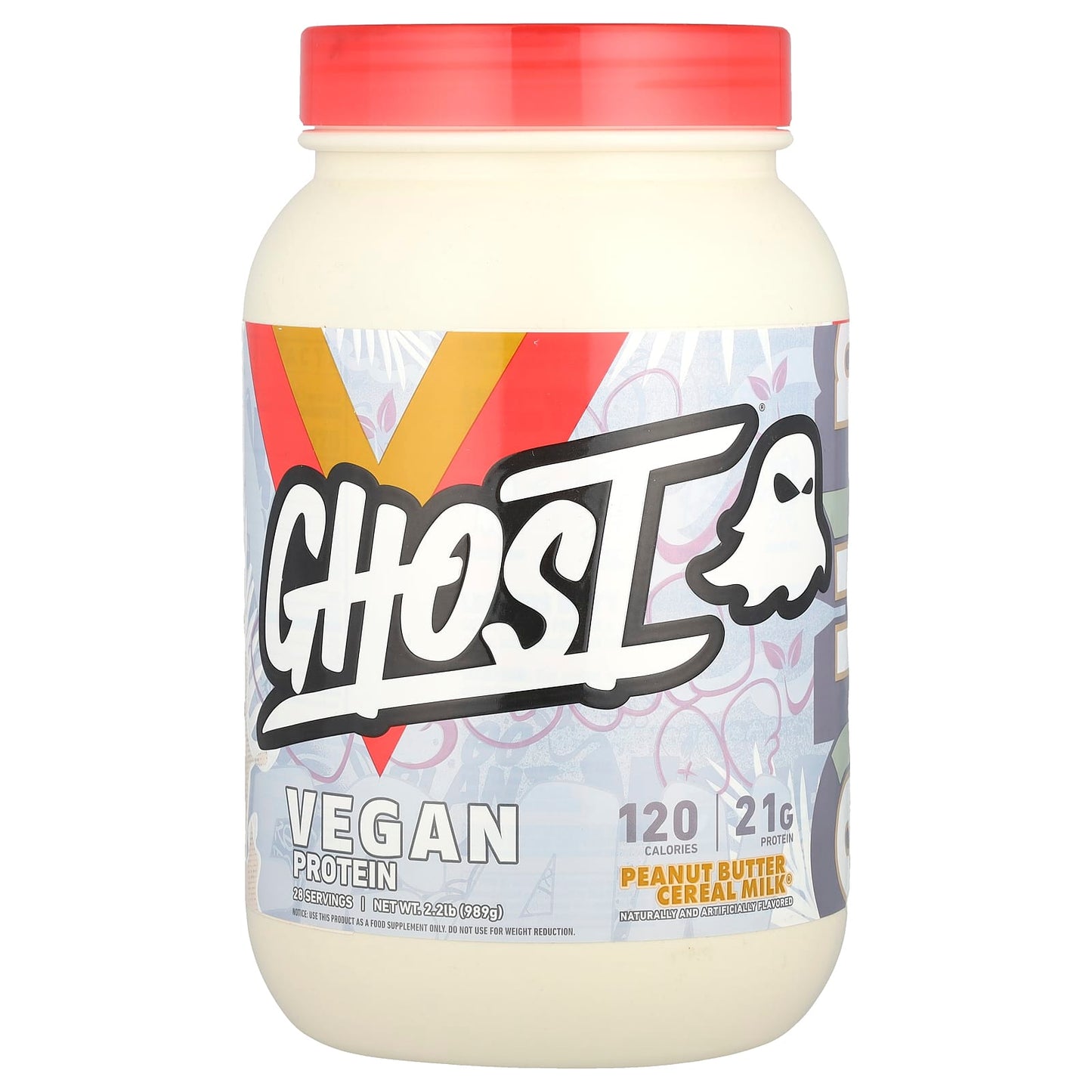 Ghost Peanut Butter Cereal Milk Vegan Protein Powder 2.2lb - Image 1